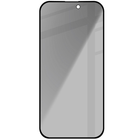 Prywatyzujące szkło hartowane Bizon Glass Edge Shadow do iPhone 14 Pro Max, przyciemniane z czarną ramką