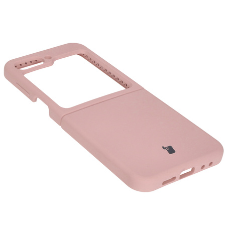 Silikonowe etui Bizon Soft Case do Galaxy Z Flip7 FE / Z Flip6, jasnoróżowe