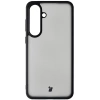 Etui Bizon Case Angelo do Galaxy S25 FE, przydymione z czarną ramką