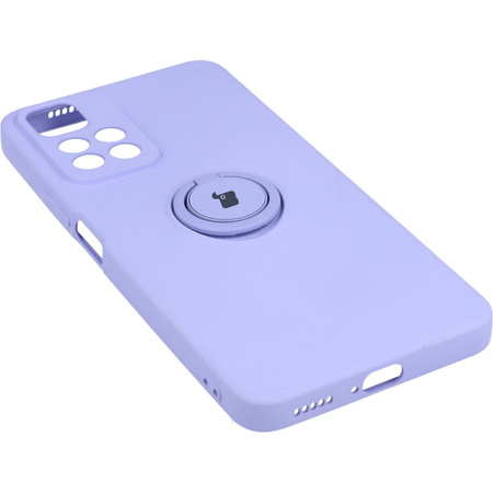 Etui Bizon Case Silicone Ring do Xiaomi Redmi Note 11 Pro+ 5G, jasnofioletowe