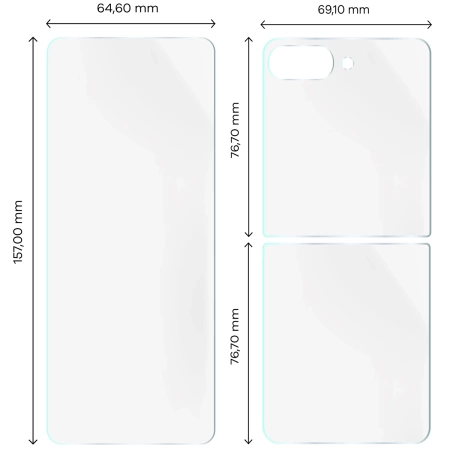 Folia hydrożelowa na tył i przód Bizon Glass Hydrogel Set, Galaxy Z Flip7 FE / Z Flip6