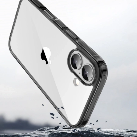 Etui Bizon Case Halo do iPhone 17, przydymione-czarne