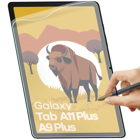 Folia imitująca papier Bizon Film Tab Papirus Duo do Galaxy Tab A11 Plus / A9 Plus, 2 sztuki
