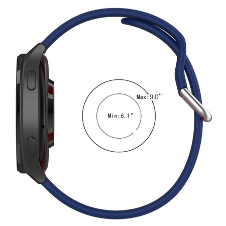 Pasek silikonowy do smartwatcha, Bizon Strap Watch Silicone Pro N, Quick Release 22 mm, granatowy