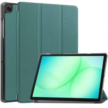 Etui z klapką Bizon Case Tab Croc do Galaxy Tab A11 Plus / A9 Plus, ciemnozielone