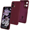 Silikonowe etui Bizon Soft Case do Motorola Moto G35 5G, ciemnofioletowe