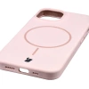 Silikonowe etui z pierścieniem magnetycznym Bizon Soft Case Magnetic do iPhone 14/13, jasnoróżowe