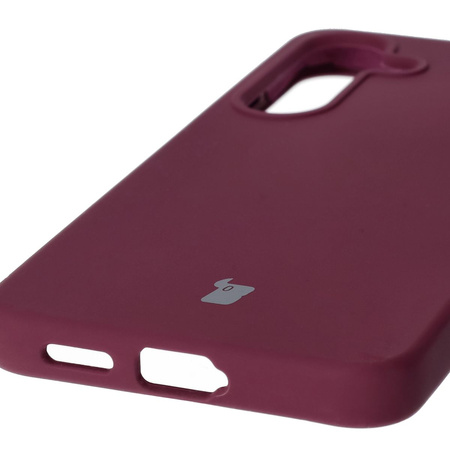 Silikonowe etui Bizon Soft Case do Galaxy S25, ciemnofioletowe