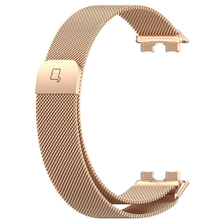 Pasek Bizon Strap Watch Chain do Huawei Band 9 / Band 8, różowozłoty