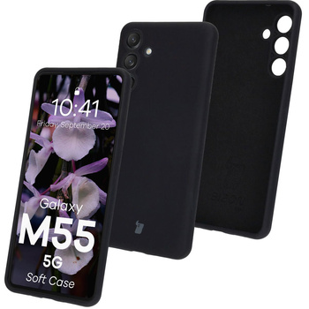 Silikonowe etui Bizon Soft Case do Galaxy M55 5G, czarne