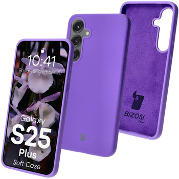 Silikonowe etui Bizon Soft Case do Galaxy S25 Plus, fioletowe