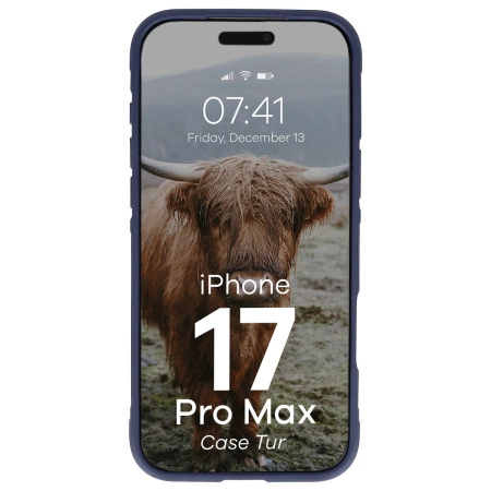 Pancerne etui Bizon Case Tur do iPhone 17 Pro Max, granatowe