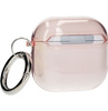 Elastyczne etui z karabińczykiem Bizon Case Headphone Clear do AirPods 4 przeźroczysto-różowe