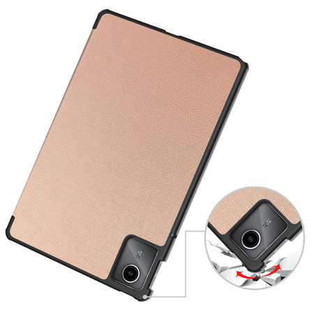 Etui Bizon Case Tab Croc do Lenovo Tab M11, różowozłote