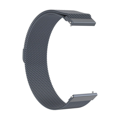 Pasek ze stali nierdzewnej do smartwatcha, Bizon Strap Watch Chain, Quick Release 18 mm, szary
