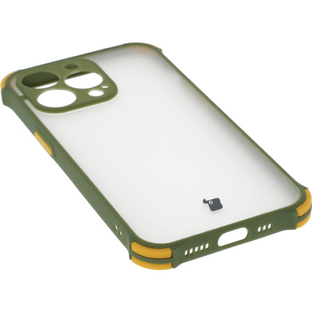 Etui Bizon Case AntiShock Hybrid do iPhone 13 Pro, jasnozielone