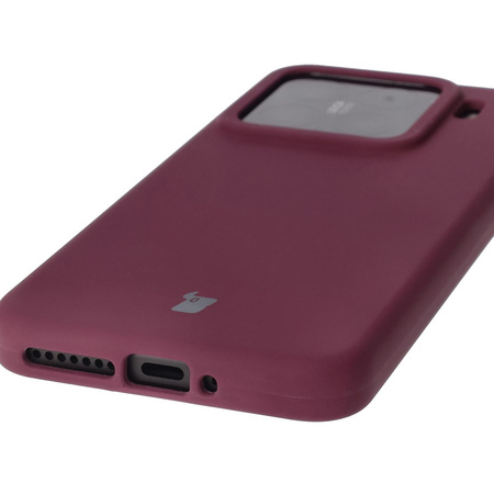 Silikonowe etui Bizon Soft Case do Xiaomi 15, ciemnofioletowe