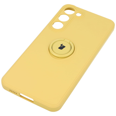 Etui Bizon Case Silicone Ring Sq do Samsung Galaxy S23 Plus, żółte