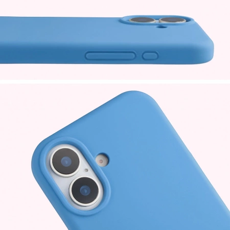 Silikonowe etui Bizon Soft Case do iPhone 17, niebieskie