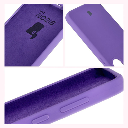 Silikonowe etui Bizon Soft Case do Galaxy S25, fioletowe