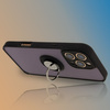 Etui z uchwytem na palec Bizon Case Hybrid Ring do iPhone 16 Pro Max, przydymione z czarną ramką