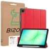 Etui z klapką Bizon Case Tab Lizard do Galaxy Tab A11 Plus / A9 Plus, czerwone
