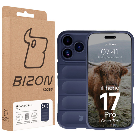 Pancerne etui Bizon Case Tur do iPhone 17 Pro, granatowe