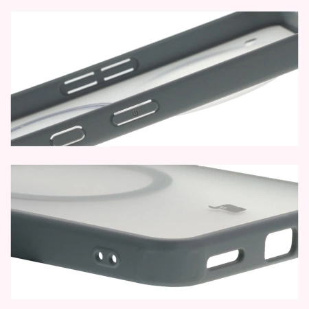 Etui z pierścieniem magnetycznym Bizon Case MatteO do Nothing Phone (3a) Pro, przydymione-szare