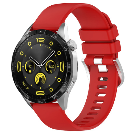 Pasek Bizon Strap Watch Silicone Pro do Huawei Watch GT 4 46 mm, czerwony