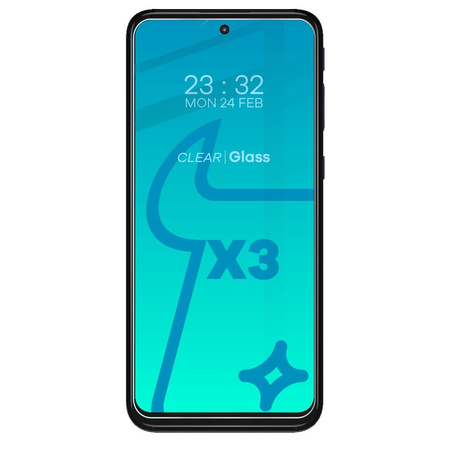 3x Szkło hartowane + szybka na aparat Bizon Glass Clear Pack do Moto G31 / G41