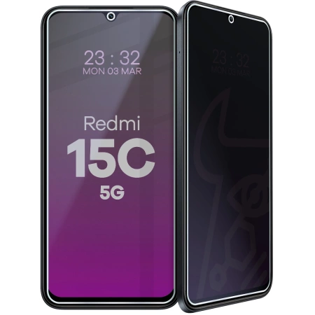 Prywatyzujące szkło hybrydowe Bizon Glass Mule Shadow do Xiaomi Redmi 15C 5G, matowe