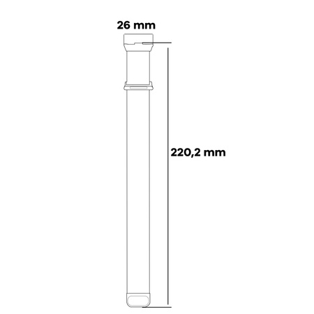 Pasek Bizon Strap Watch Chain do Xiaomi Redmi Watch 4 / Band 8 Pro, szampański