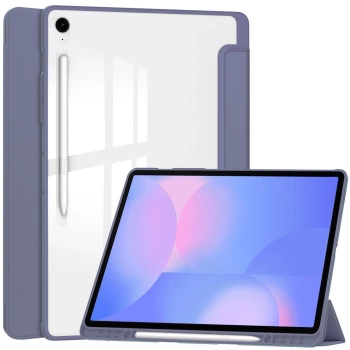 Etui z klapką Bizon Case Tab Clear Matt do Galaxy Tab S10 FE Plus, lawendowe
