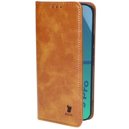 Etui z klapką Bizon Case Pocket Pro do Google Pixel 9 Pro XL, brązowe