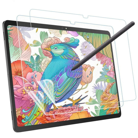 Folia imitująca papier Bizon Film Tab Papirus do Galaxy Tab S9 FE Plus/S9 Plus/S8 Plus/S7 Plus/S7 FE, 2 sztuki