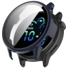 Etui ze szkłem do zegarka Bizon Case+Glass Watch do Garmin Vivoactive 6, niebieskie