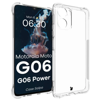 Elastyczne etui Bizon Case Salpa do Motorola Moto G06 4G / G06 Power 4G, przezroczyste