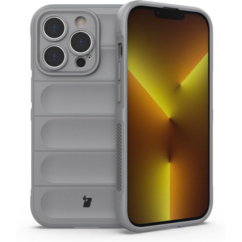 Pancerne etui Bizon Case Tur do iPhone 14 Pro, jasnoszare