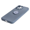 Etui Bizon Case Silicone Ring Sq do iPhone 15 Pro Max, szare