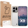 Etui Bizon Case Angelo do Oppo Find X9, półprzezroczyste z beżową ramką