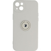 Etui Bizon Case Silicone Ring Sq do iPhone 14 Plus, beżowe