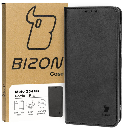 Etui z klapką Bizon Case Pocket Pro do Motorola Moto G54 5G, czarne