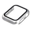 Etui ze szkłem do zegarka Bizon Case+Glass Watch do Apple Watch SE 3 / SE 2 / SE / 6 / 5 / 4 (40 mm), matowe srebrne