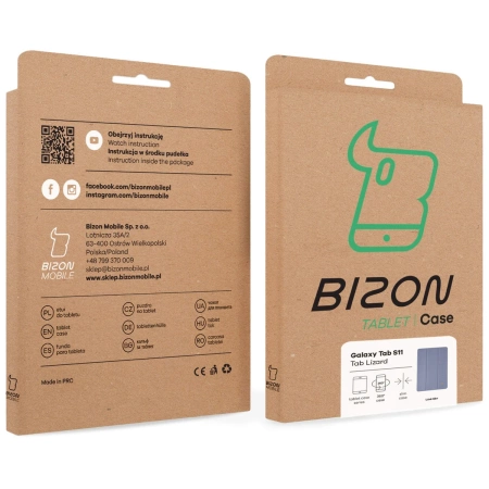 Etui z klapką Bizon Case Tab Lizard do Galaxy Tab S11, lawendowe