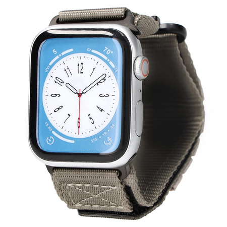 Sportowy pasek do zegarka Bizon Strap Watch Adventure do Apple Watch 44/45/46/49 mm, szary