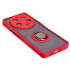 Etui z uchwytem na palec Bizon Case Hybrid Ring do Xiaomi 13 Ultra, przydymione z czerwoną ramką