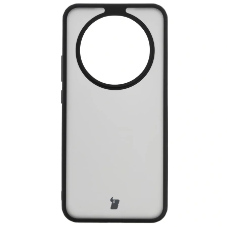 Etui Bizon Case Angelo do Honor Magic8 Lite, przydymione z czarną ramką