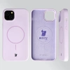 Silikonowe etui z pierścieniem magnetycznym Bizon Soft Case Magnetic do iPhone 15 Plus/14 Plus, jasnofioletowe