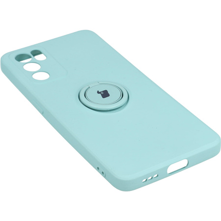 Etui Bizon Case Silicone Ring do Oppo Reno 6 5G, turkusowe