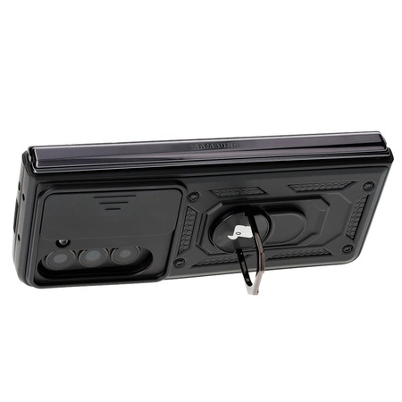Etui Bizon Case CamShield Ring do Galaxy Z Fold5, czarne